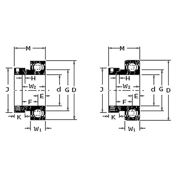 Aftermarket Non-Relubri Fits CATable Cylindrical Tractor Ball Bearing with Collar 598630R1 - main